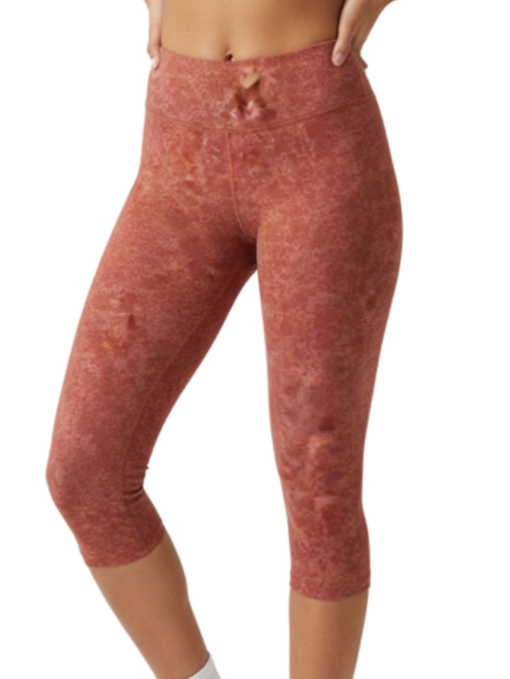 Terra & Sky Marled Rust Cropped Leggings